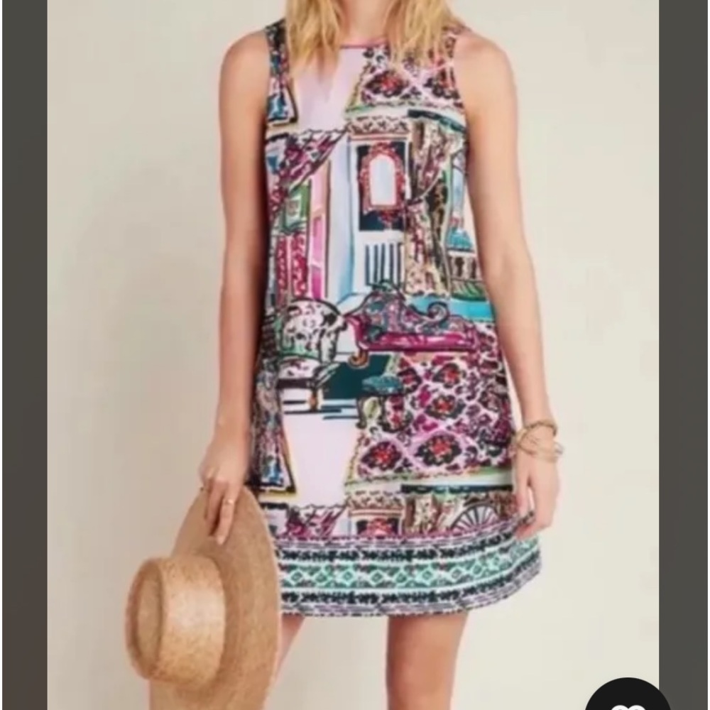 SALE Anthropologie Amelia A-line shift multicolor dress